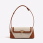 Small shoulder purse, female design retro armpit bag, canvas splicing shoulder crossbody bag