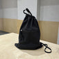 Casual bag women's summer large capacity bundle bucket bag, drawstring fabric backpack unisex, nylon backpack purse lightweight
