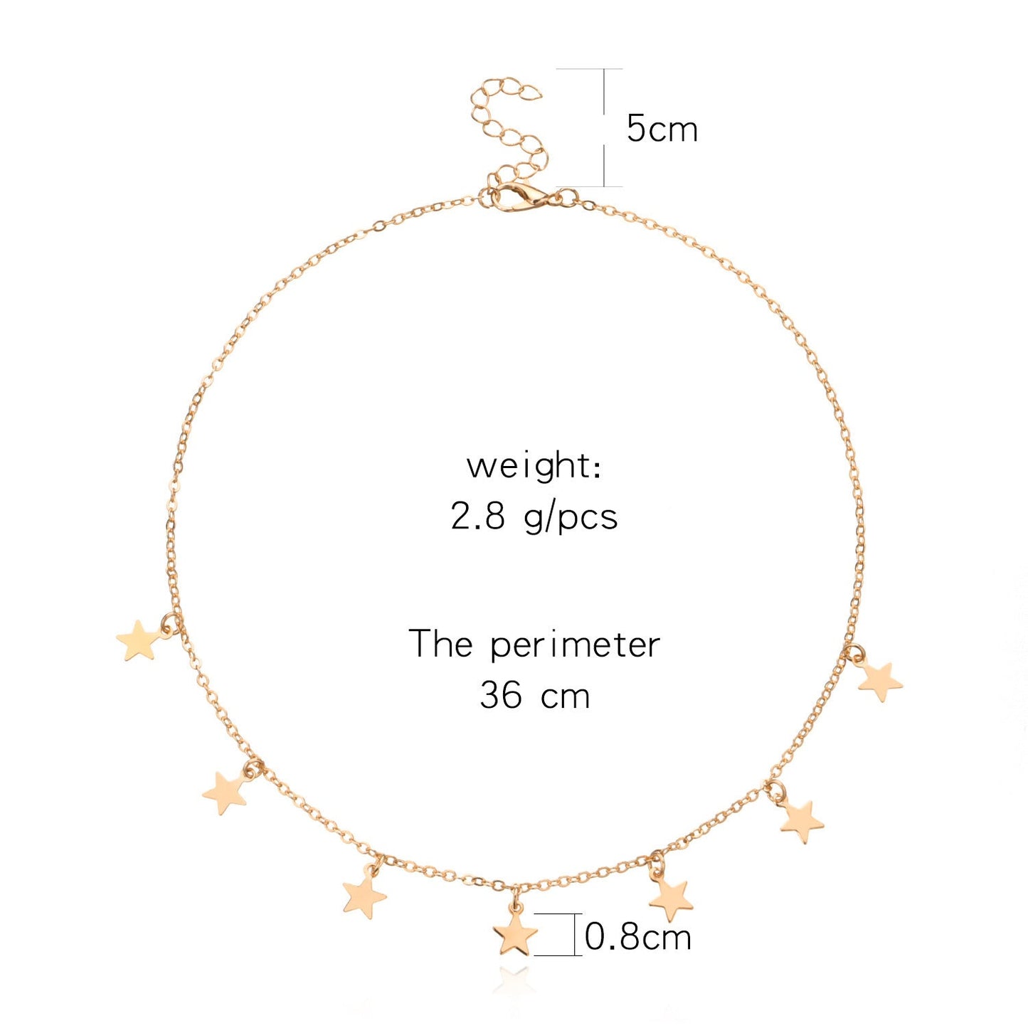 Star Pendant Choker Necklace