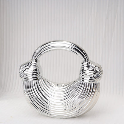 Shinny Acrylic Knotted evening Clutch Purse, Dinner Purse, Clutch Purse Casual