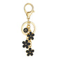 Initial Keychain White/Pink Flower Charms for Key Cute Letter Keyring Bag Charm 26 Letter Flower Cherry Blossom Daisy Keychain