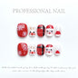 Christmas Collection Merry Christmas Heavy Industry Handmade Nail Art Long Short Fake Nails