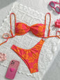 Printed Bikini Swimsuit for Women Sexy Two Piece Set Beach Vacation Swimwear