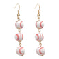 Rhinestone Football & Rugby Earrings for Women - Sparkling Sports Fan Dangle Drop Stud Earrings