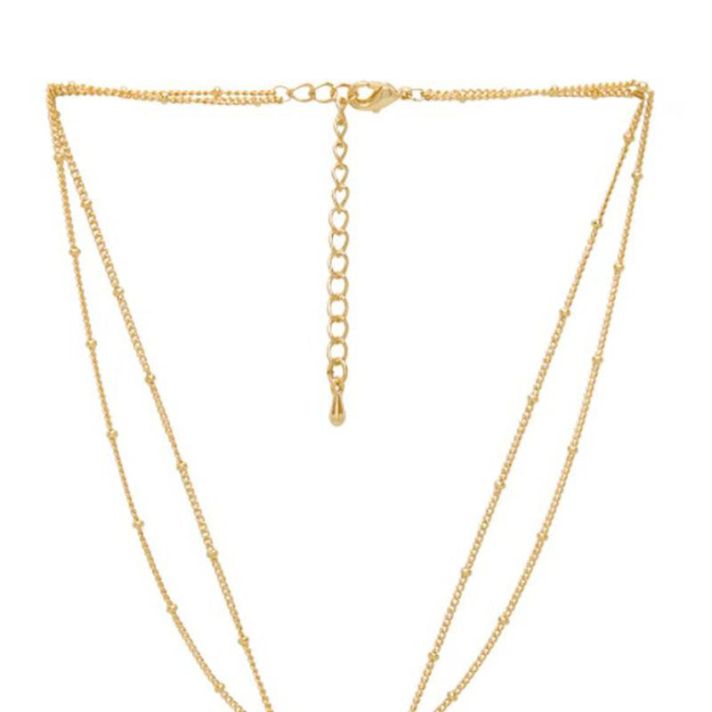 Multi Layered Cross Pendant Necklace for Women