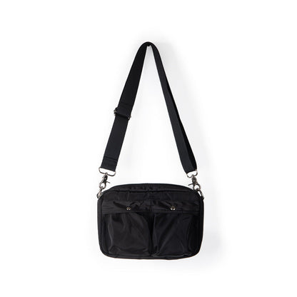 Women's bag simple tooling shoulder Crossbody bag, small pleated stylish casual nylon bag, small square purse