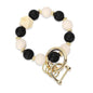PU Tassel Keychain Women's Bag charm Silicone Beaded Keychain Wristlet Key Ring Bracelet Cute Car Key Chain Holder for Women Girls