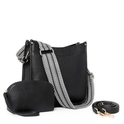 Fashion crossbody shoulder bag, versatile women's crossbody bag with two shoulder straps, small women crossbody bag, Small Crossbody Purse for Women Triple Zip,