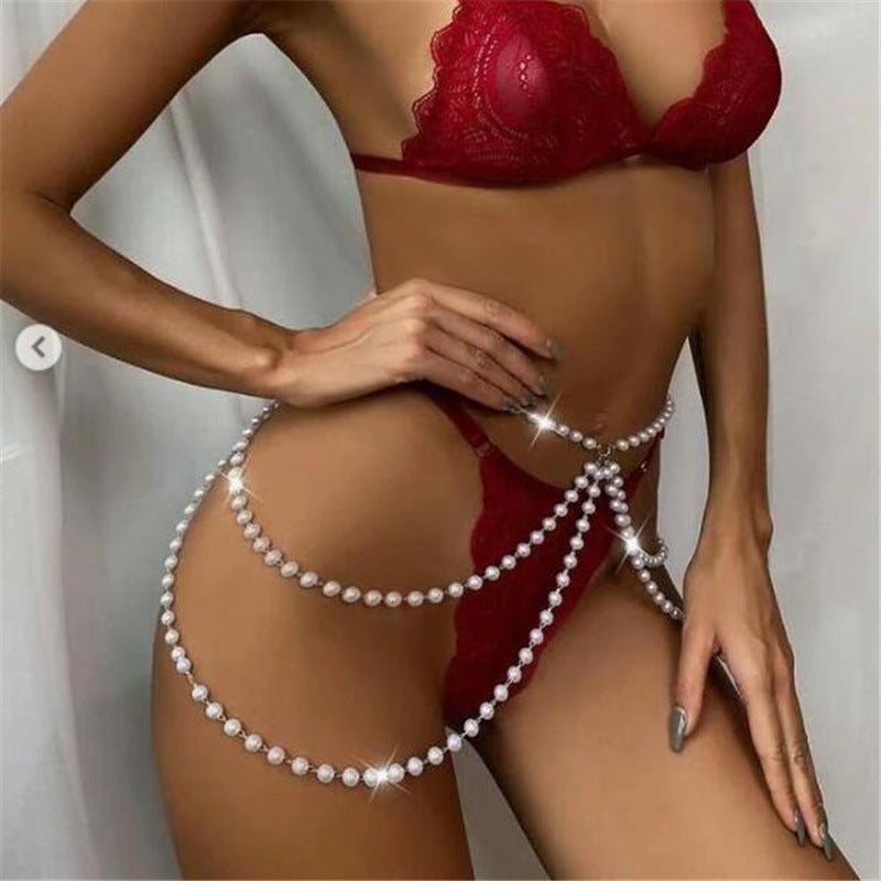 Multi-Layer Pearl Belt New Bead Skirt Chain