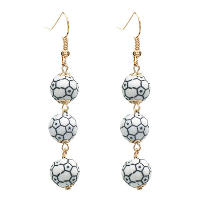 Rhinestone Football & Rugby Earrings for Women - Sparkling Sports Fan Dangle Drop Stud Earrings