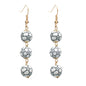 Rhinestone Football & Rugby Earrings for Women - Sparkling Sports Fan Dangle Drop Stud Earrings