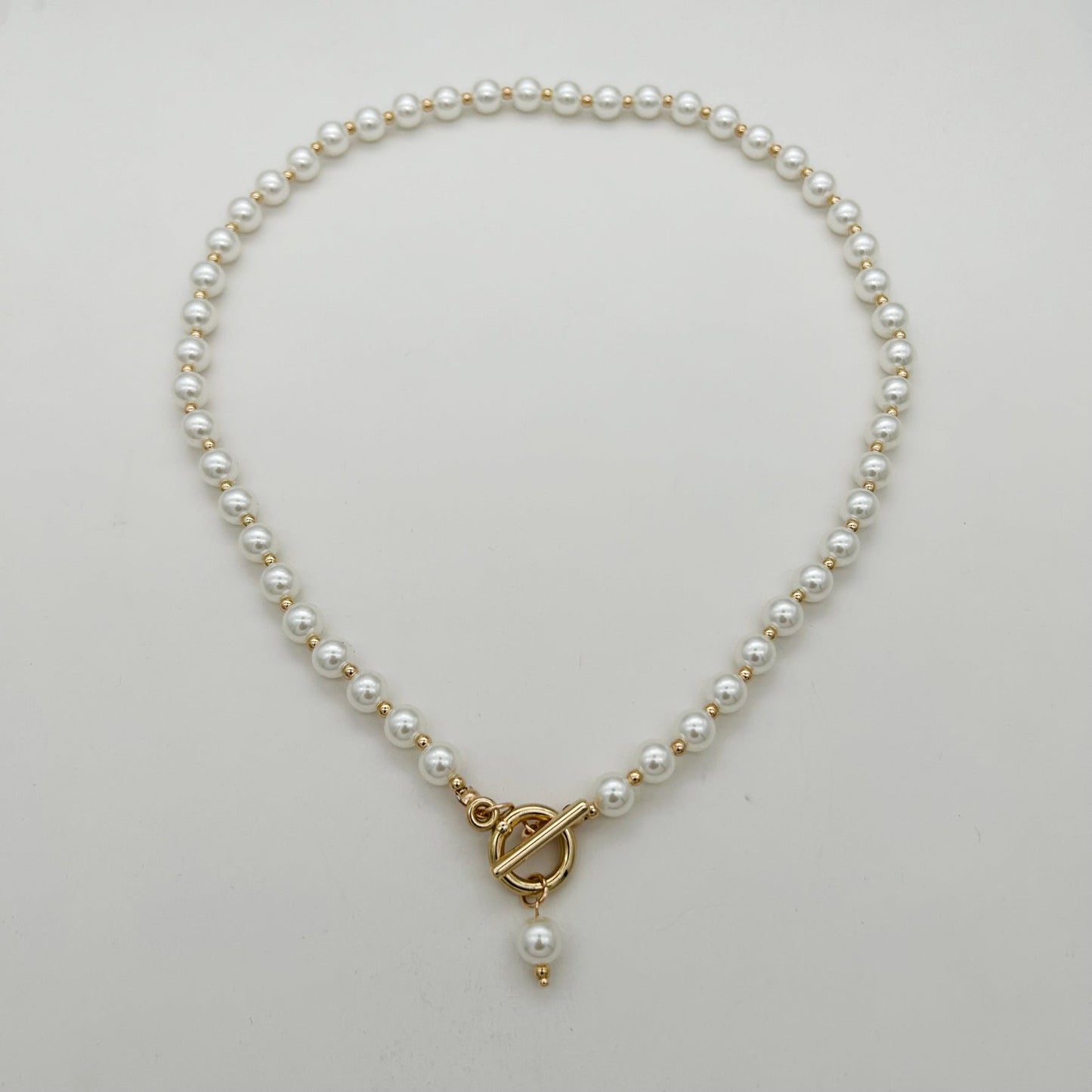Imitation Pearl Pendant Necklace Bracelet