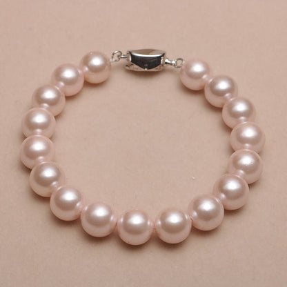 Elastic Beaded Shell Pearl Bracelet