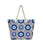 Evil Eye Beach Bag – Portable Travel Handheld Tote, Casual Shoulder Purse, Large Vacation Shopper