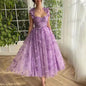 Spaghetti Strap Flower Fairy High-End Gown Banquet Party Elegant Evening Dress