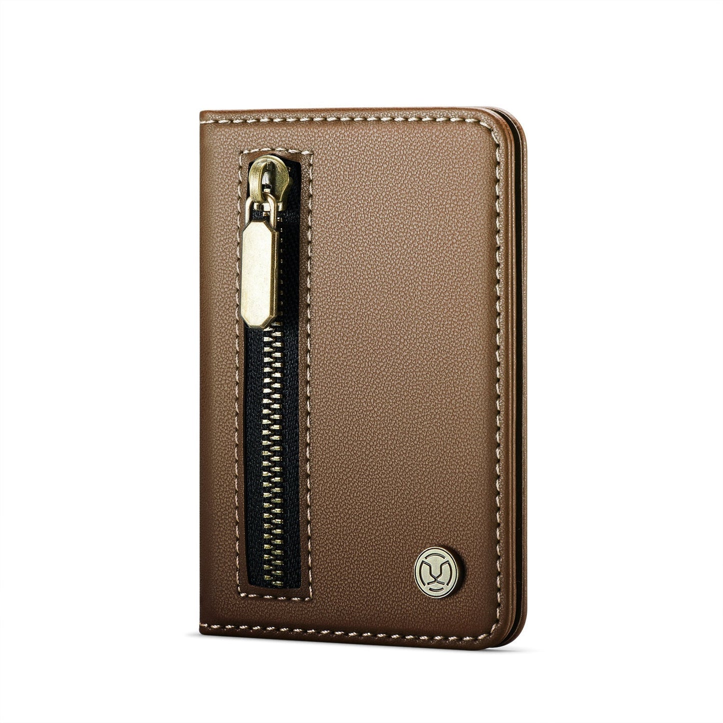 Magsafe ring magnetic card case  for iPhone17 card anti-theft brush 16/15/14/13 zipper change bag Wallet Magnetic Card Holder RFID Blocking, PU Leather Minimalist Phone Wallet Compatible with MagSafe Phones
