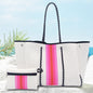 Neoprene Perforated Beach Bucket Bag – Two-in-One Mother-Child Tote, Large Swimming Sand-Proof Purse
