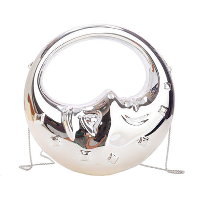 Acrylic Moon Shaped Bag, Women Shoulder Evening Bag, Evening Purse, Evening Bags for Women Formal, Clutch Purse