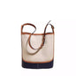 Stylish Denim Blue Canvas Bucket Bag - Women's Summer Designer Small Crossbody Shoulder Commuter Bag
