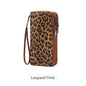 RFID anti-theft brush, women's long wallet, retro cow pattern organ card bag, large capacity clutch bag.
