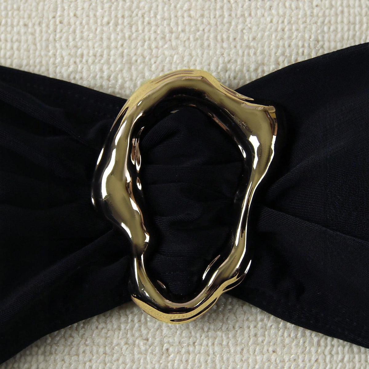 Black Bandeau Bikini Sexy Bowknot Strappy Two Piece Swimsuit Women's Hot Sale