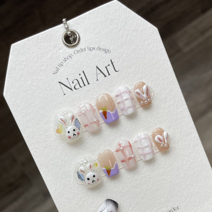 1022- Handmade press on nails fake nails removable