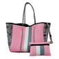 Neoprene Perforated Tote Set – Mother-Child Beach Bag, Water-Resistant Gym & Swim Duffle