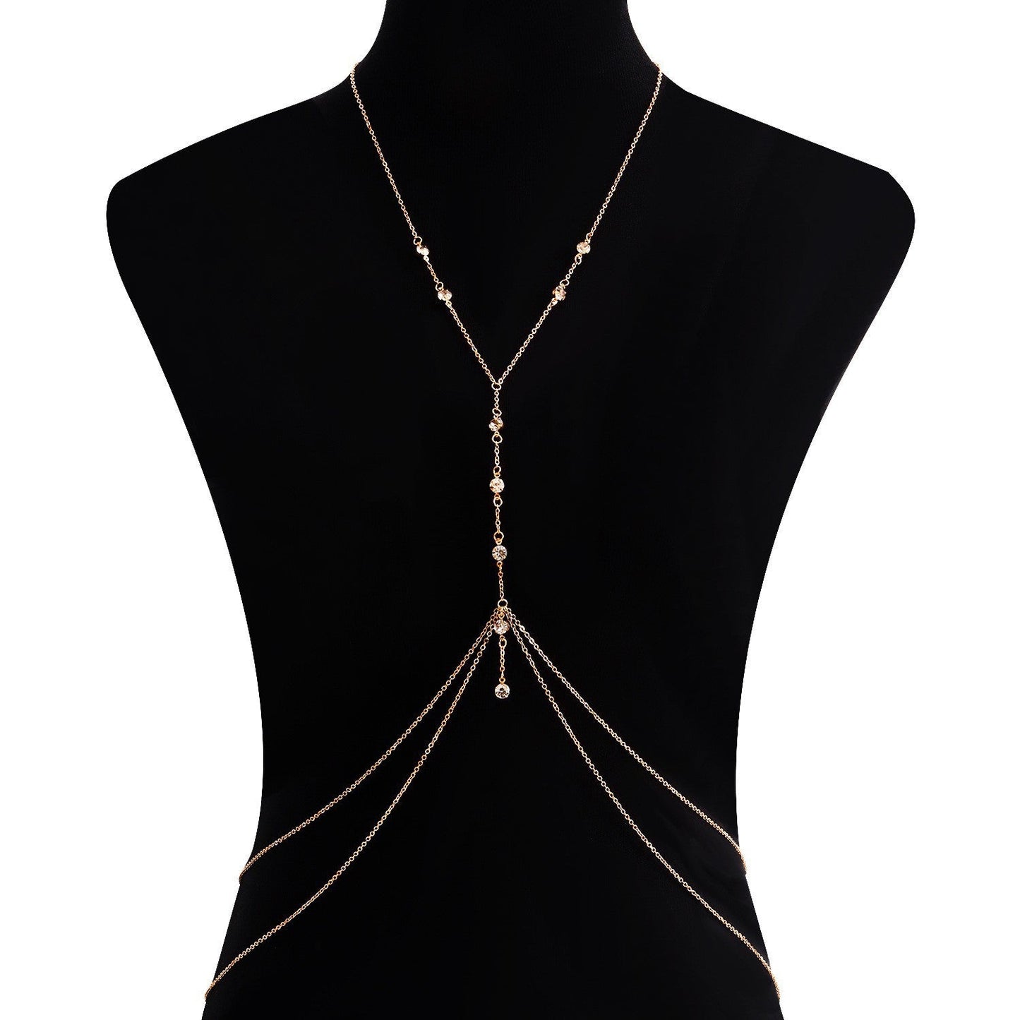 Sexy Body Chain Fashion Rhinestone Belly Party Beach Bra Chain