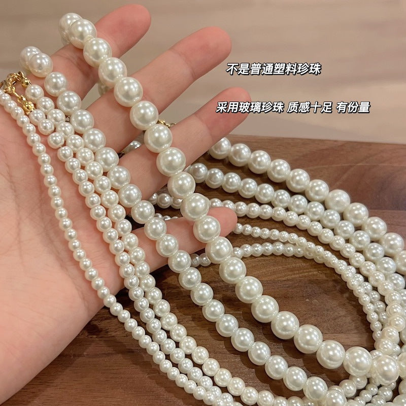 Fashion Pearl Beaded Choker Necklace Jewelry for Women Girls