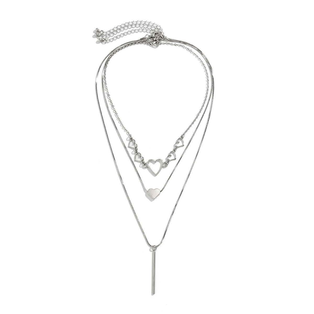 Layered Choker Necklaces Handmade Coin Tube Star Pendant Multilayer Necklaces