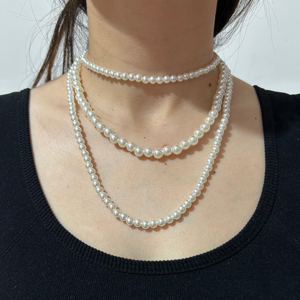 Imitation Layer Pearl Necklace for Women