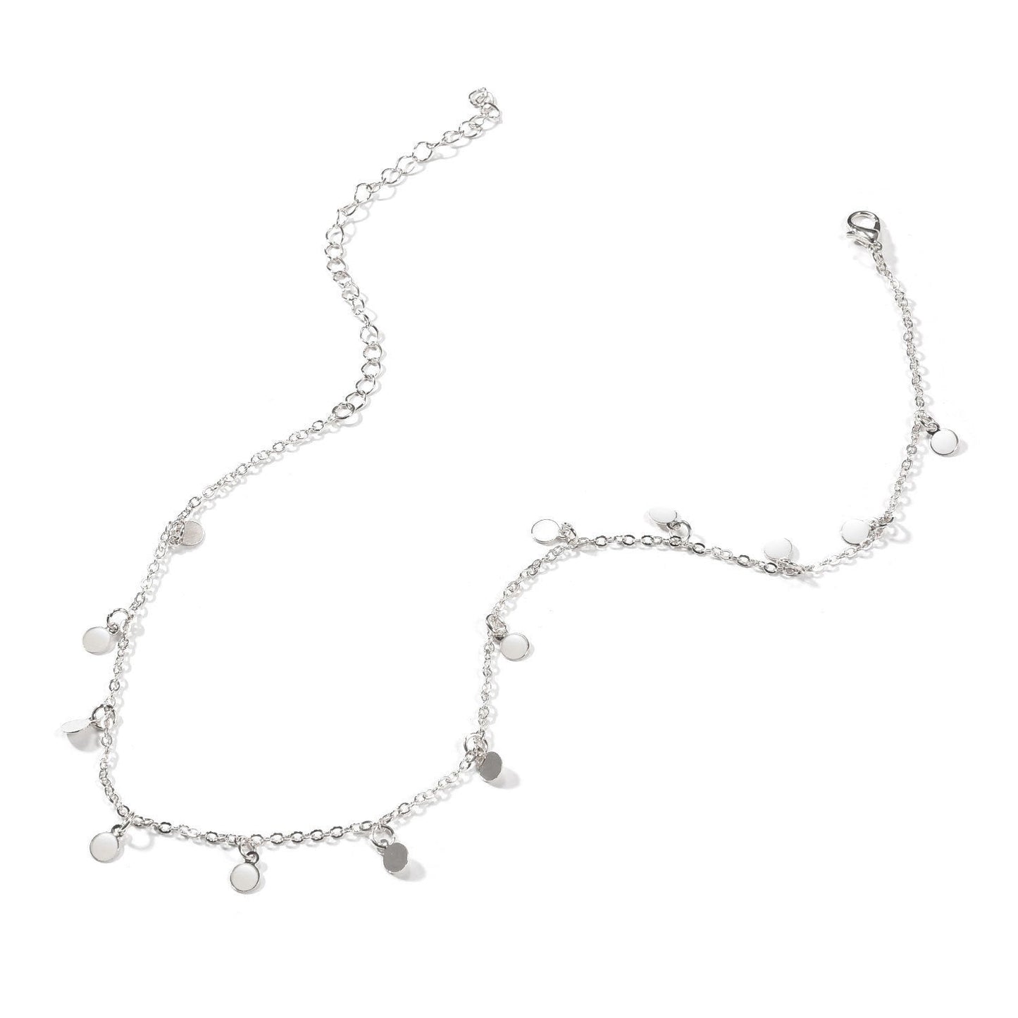 Geometric Round Disc Clavicle Pendant Chain Retro Necklace