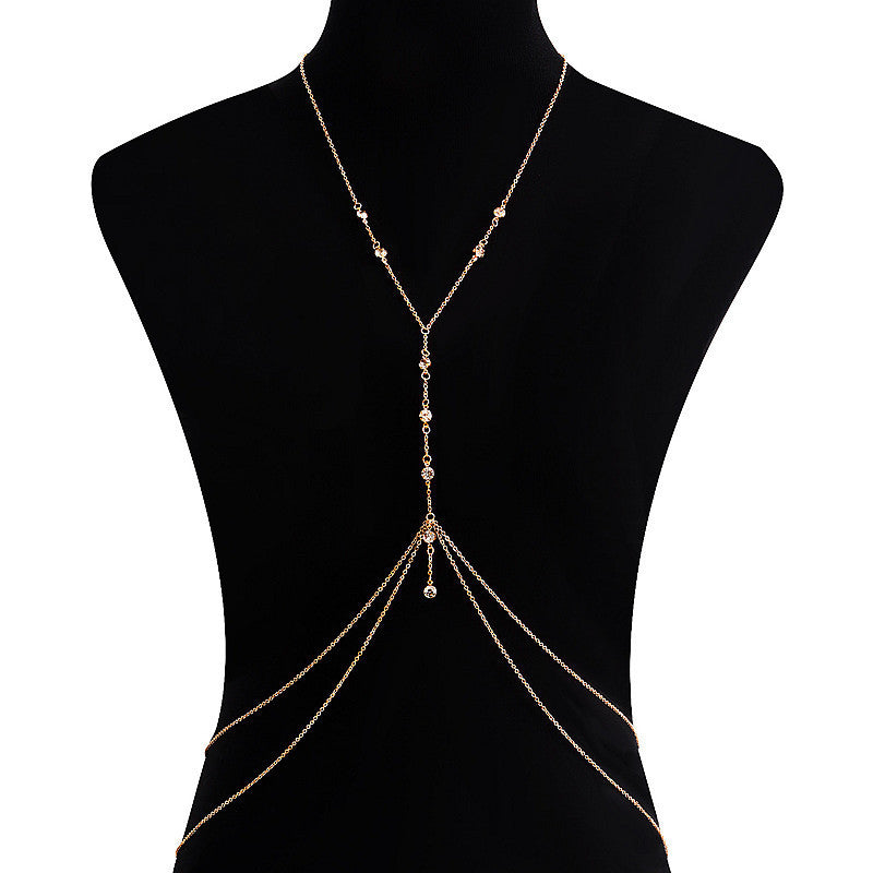 Sexy Cross Chest Chain Beach Casual Full Body Chain