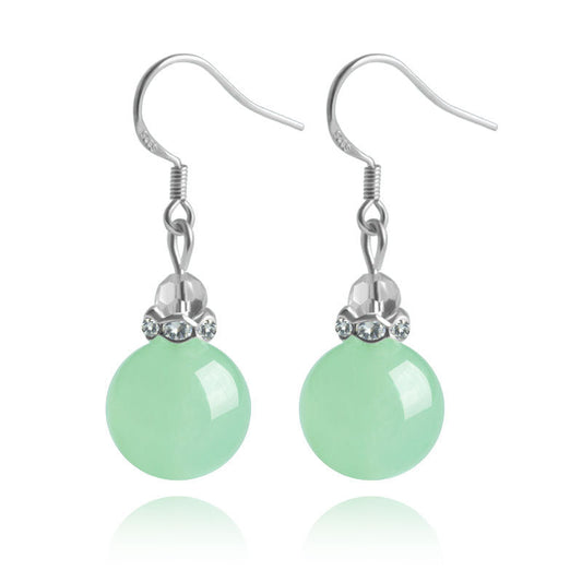Natural Jadeitea Beads Earrings