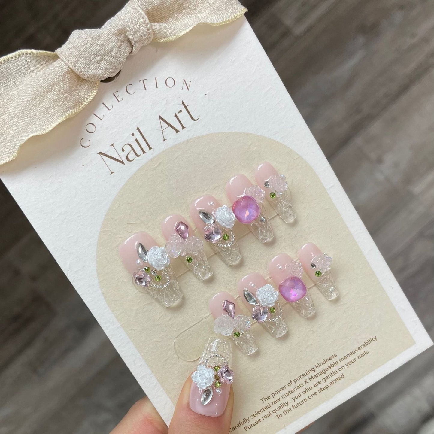 1022- Handmade press on nails fake nails removable