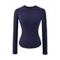 Hourglass Waist Long Sleeve T-Shirt beige