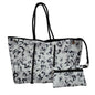 Neoprene Perforated Tote Set – Mother-Child Beach Bag, Water-Resistant Gym & Swim Duffle