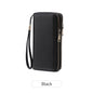 RFID anti-theft brush, women's long wallet, retro cow pattern organ card bag, large capacity clutch bag.