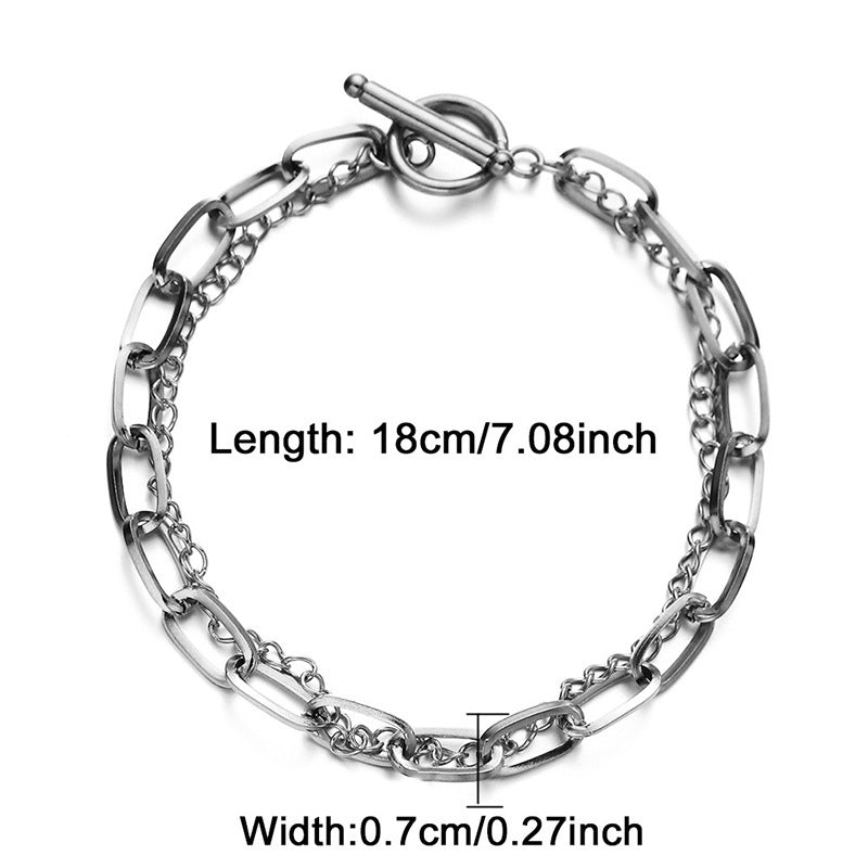 Paper Clip Chain Bracelet Set