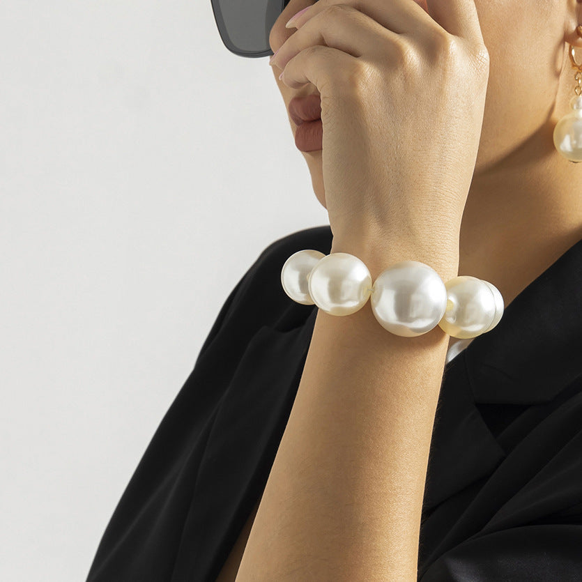 Retro Chocker Pearl Beads Necklace Jewelry
