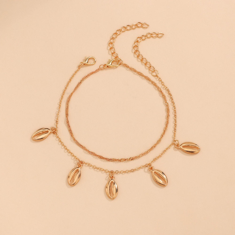 Shell Pendant Bracelet Anklet Chain Beach Foot Jewelry
