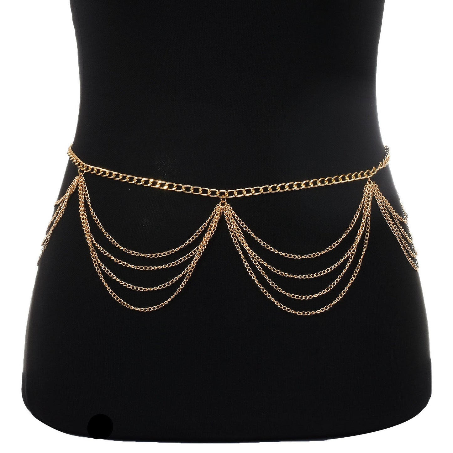 Sexy Beach Bikini Thin Belly Chain Simple Geometric Exaggerated Fringe Waist Chain Jewelry