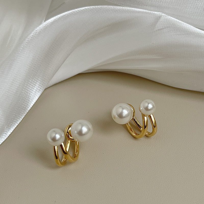 Irregular Pearls Post Earring