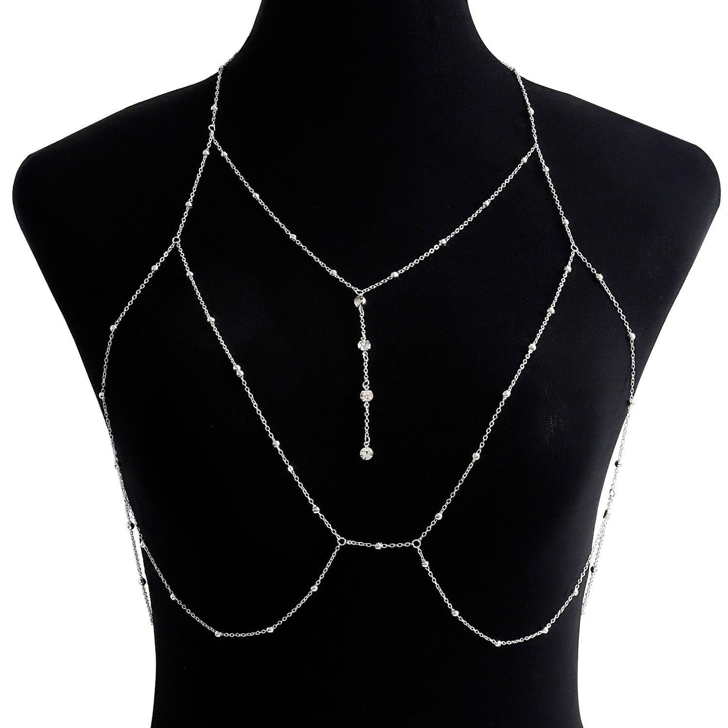 Sexy Body Chain Fashion Rhinestone Belly Party Beach Bra Chain