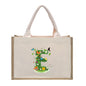 Cotton and linen canvas tote bag, printed letter tote bag, portable light handbag, gift shopping bag