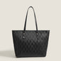 Women top handle purse, large capacity student tote bag, fashion handbag, texture solid color versatile shoulder bag