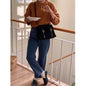 Mailman bag female, suede retro matte crossbody, shoulder crossbody bag