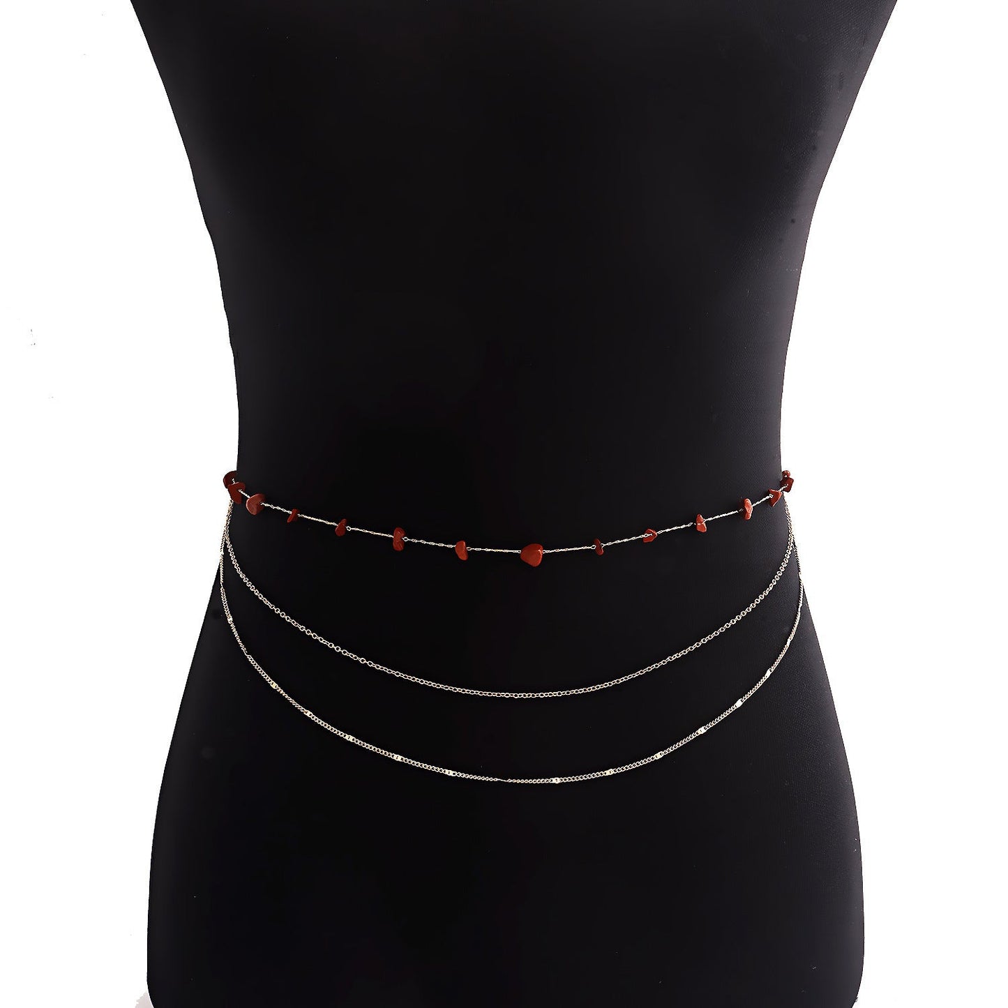 Waist Beads Belly Body Chain Double Layer Rhinestone Chain Jewelry