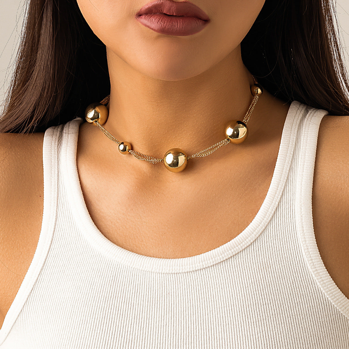 Punk Style Pearl Short Choker Necklace for Women