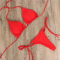 Neck strap-on bikini swimsuit sexy belt chest pad split swimsuit strap three-point swimsuit suit women